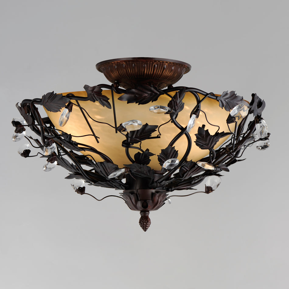 Elegante 3-Light Semi-Flush Mount
