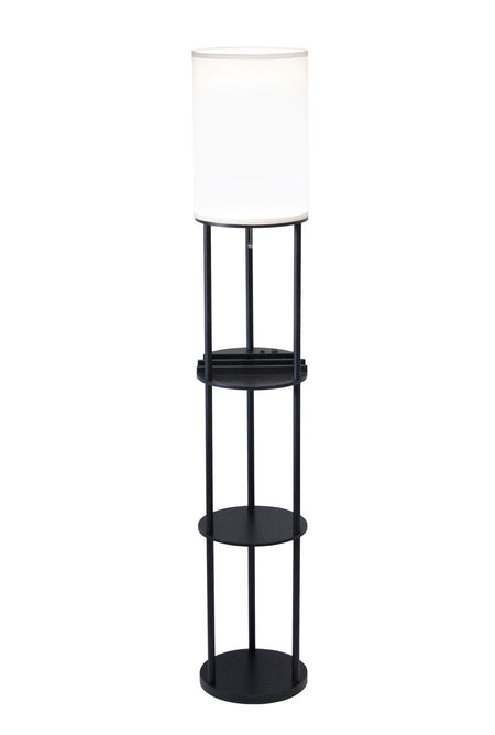 Charging Station Shelf Floor Lamp