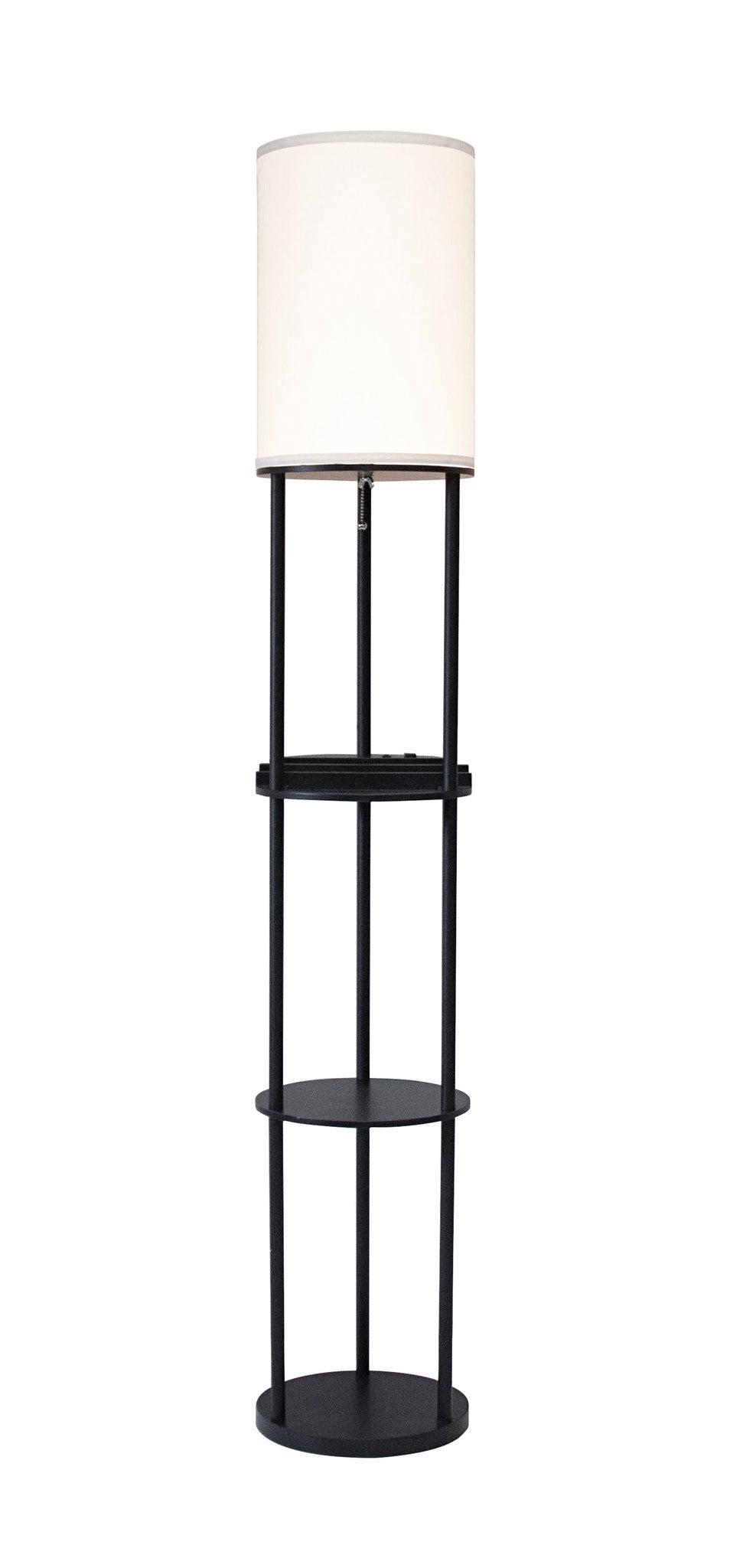 Charging Station Shelf Floor Lamp