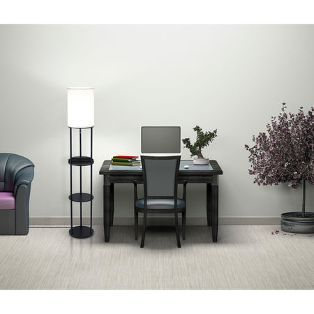 Charging Station Shelf Floor Lamp