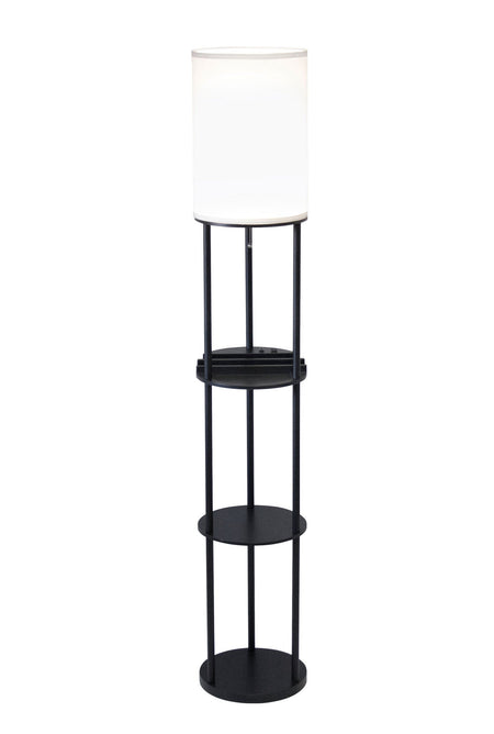 Charging Station Shelf Floor Lamp
