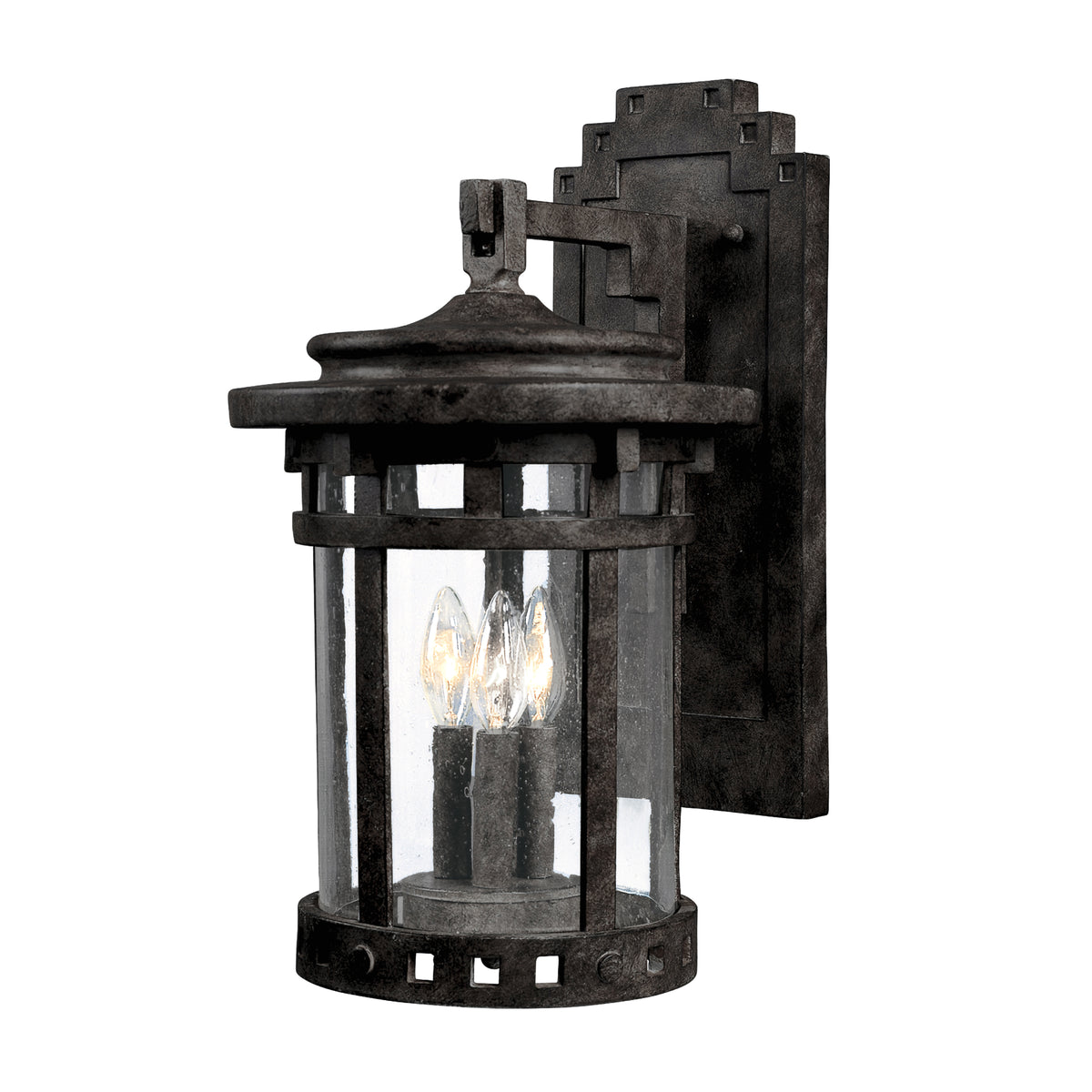 Santa Barbara Cast 3-Light Outdoor Wall Lantern