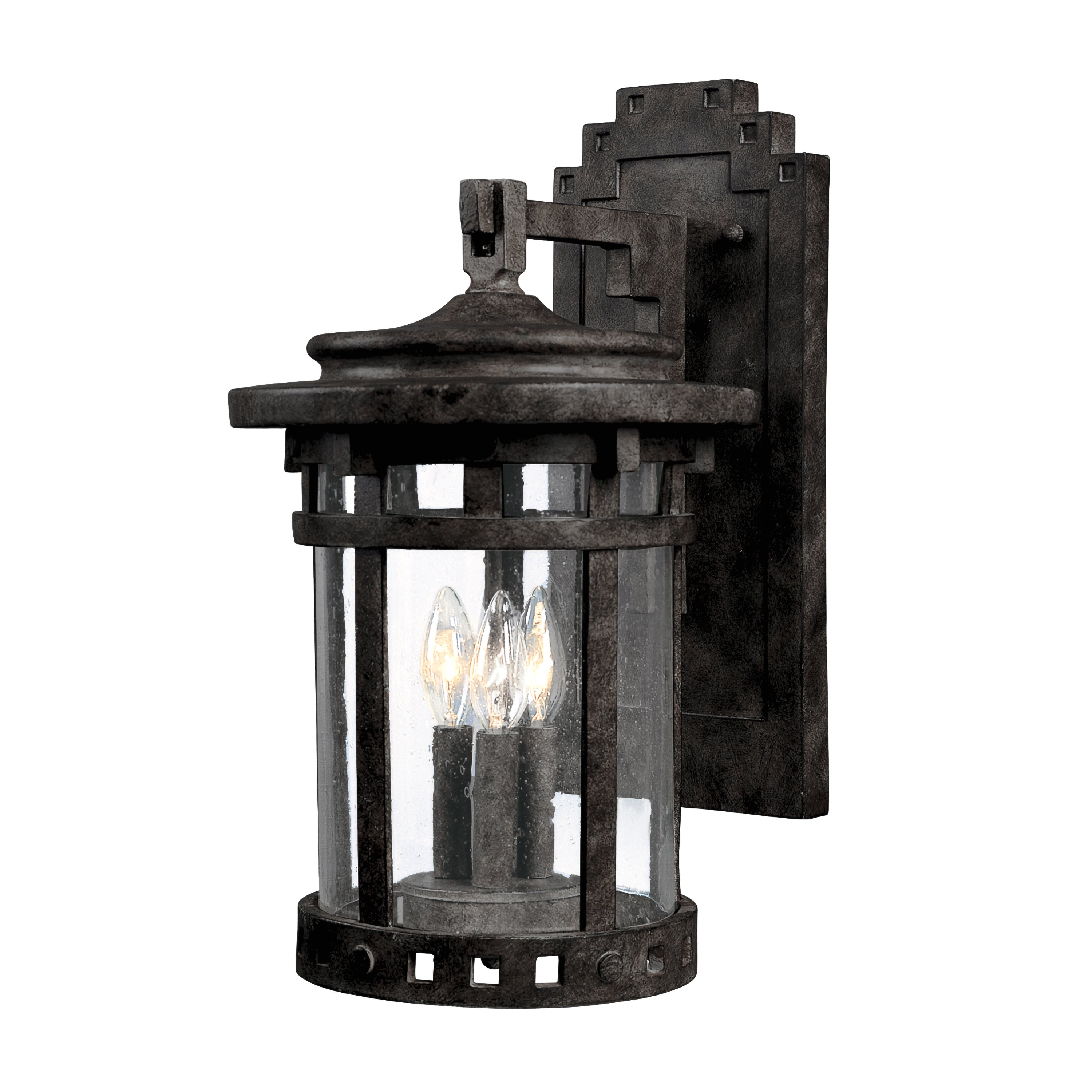 Santa Barbara Cast 3-Light Outdoor Wall Lantern