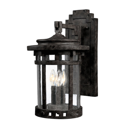Santa Barbara Cast 3-Light Outdoor Wall Lantern