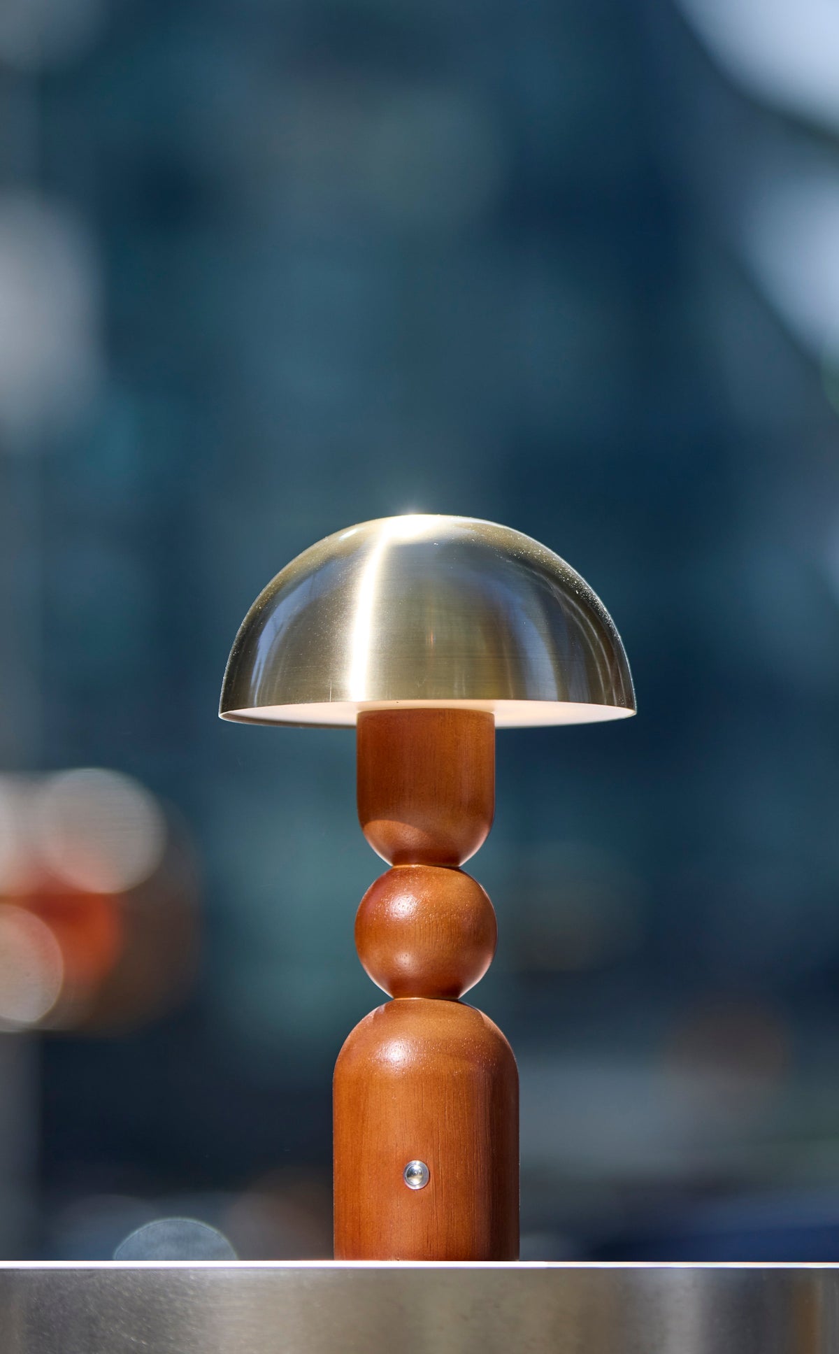 Connie LED Cordless Table Lamp- Walnut