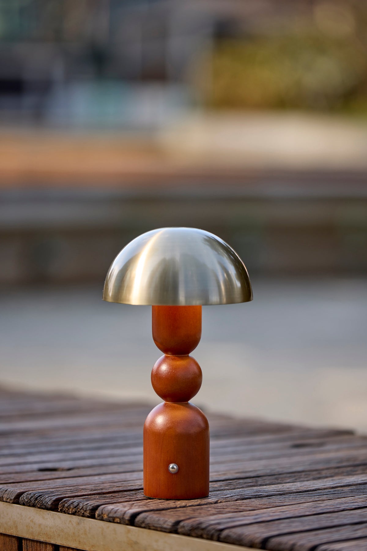 Connie LED Cordless Table Lamp- Walnut