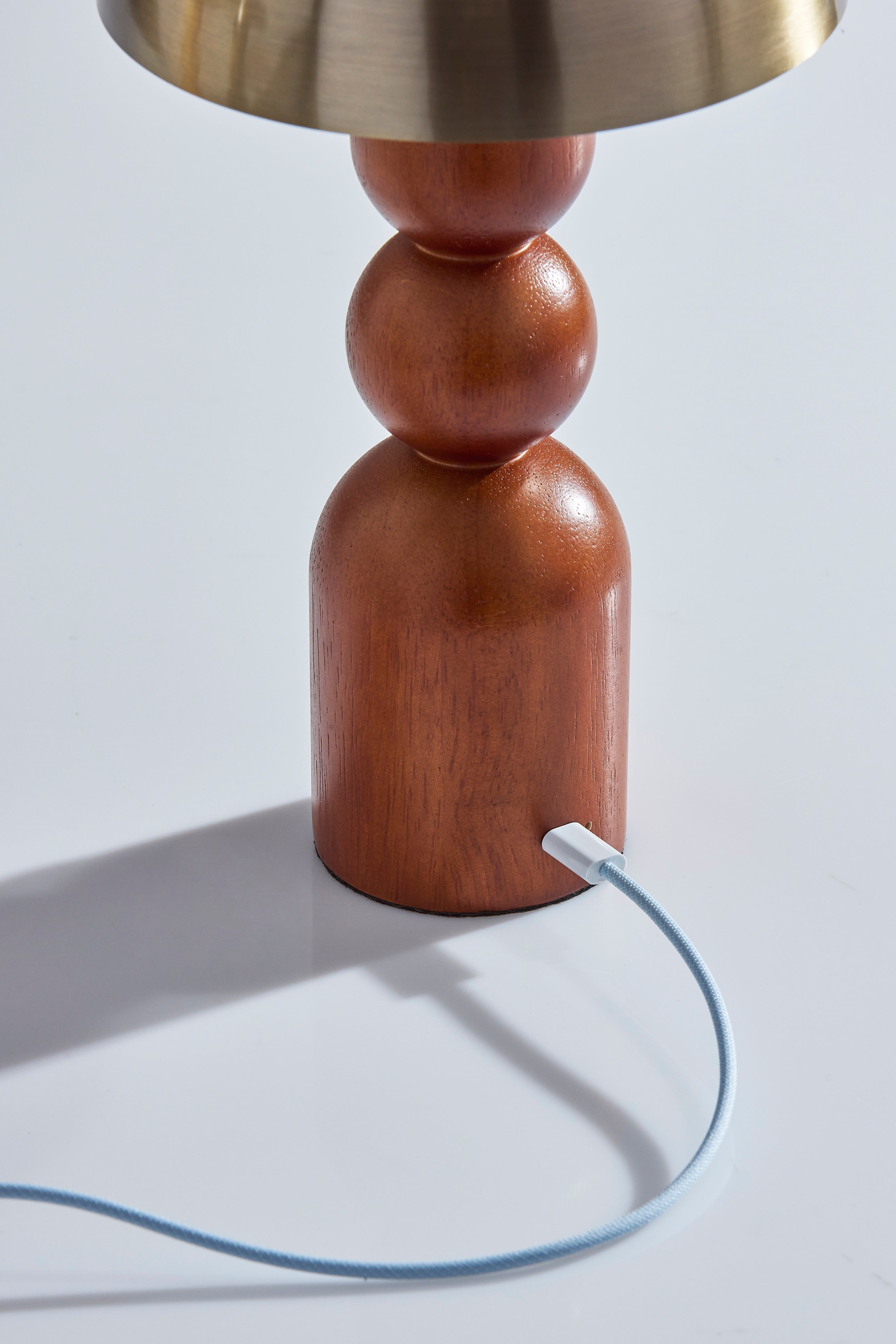 Connie LED Cordless Table Lamp- Walnut