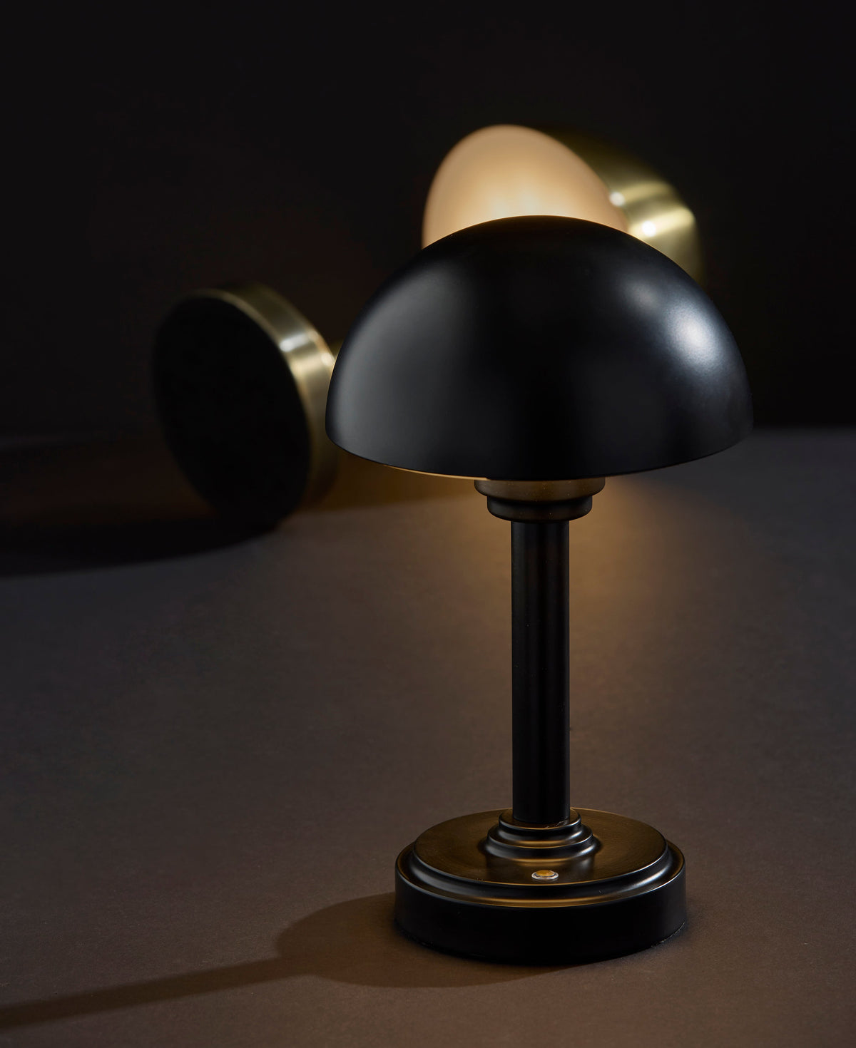 Ollie LED Cordless Table Lamp- Black