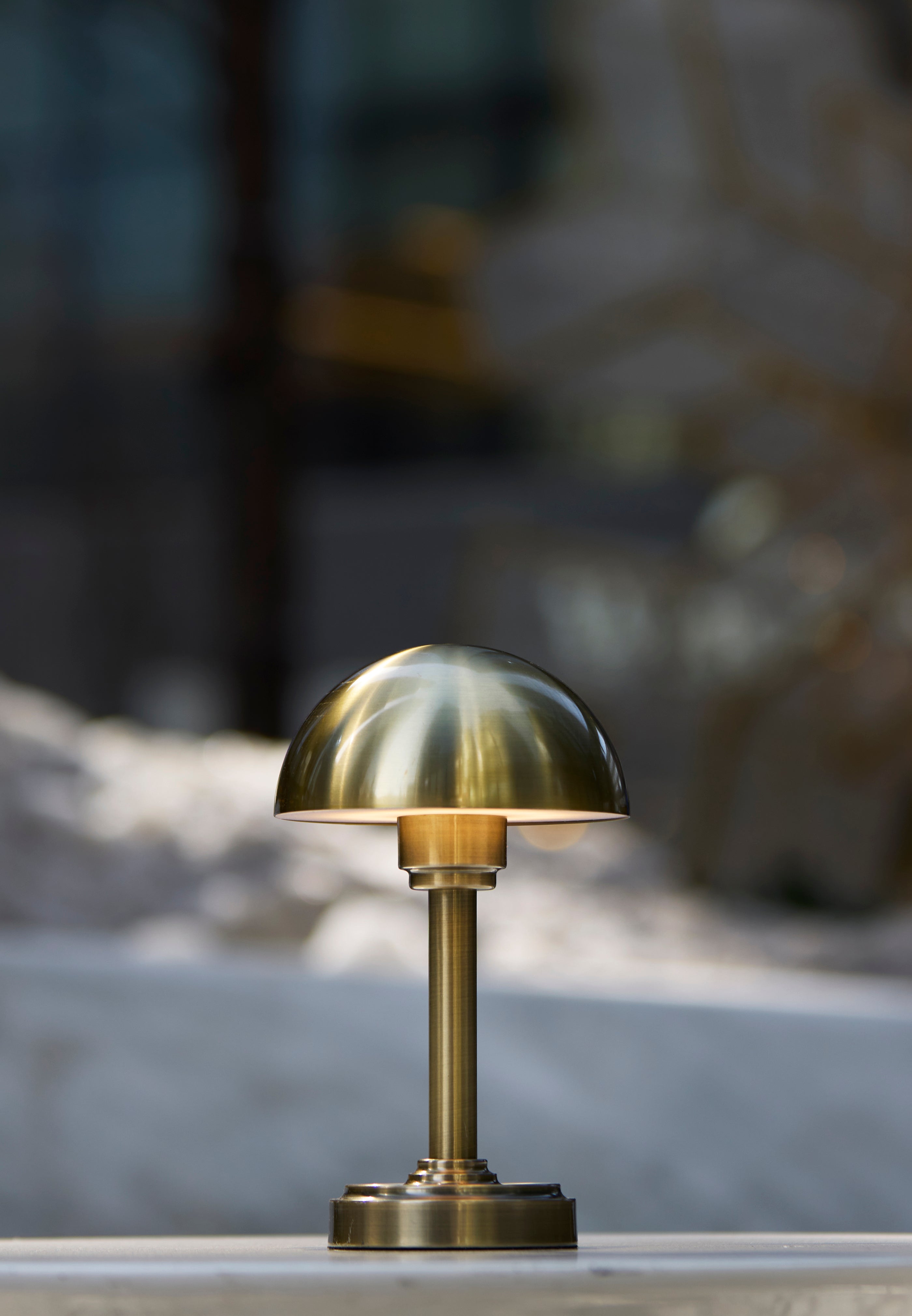 Ollie LED Cordless Table Lamp- Antique Brass