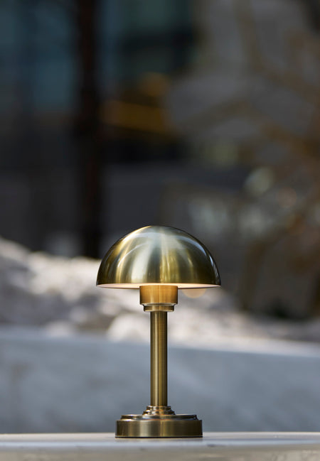 Ollie LED Cordless Table Lamp- Antique Brass