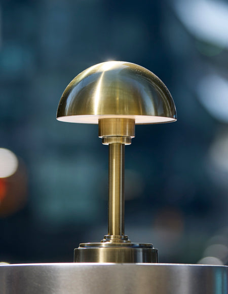 Ollie LED Cordless Table Lamp- Antique Brass