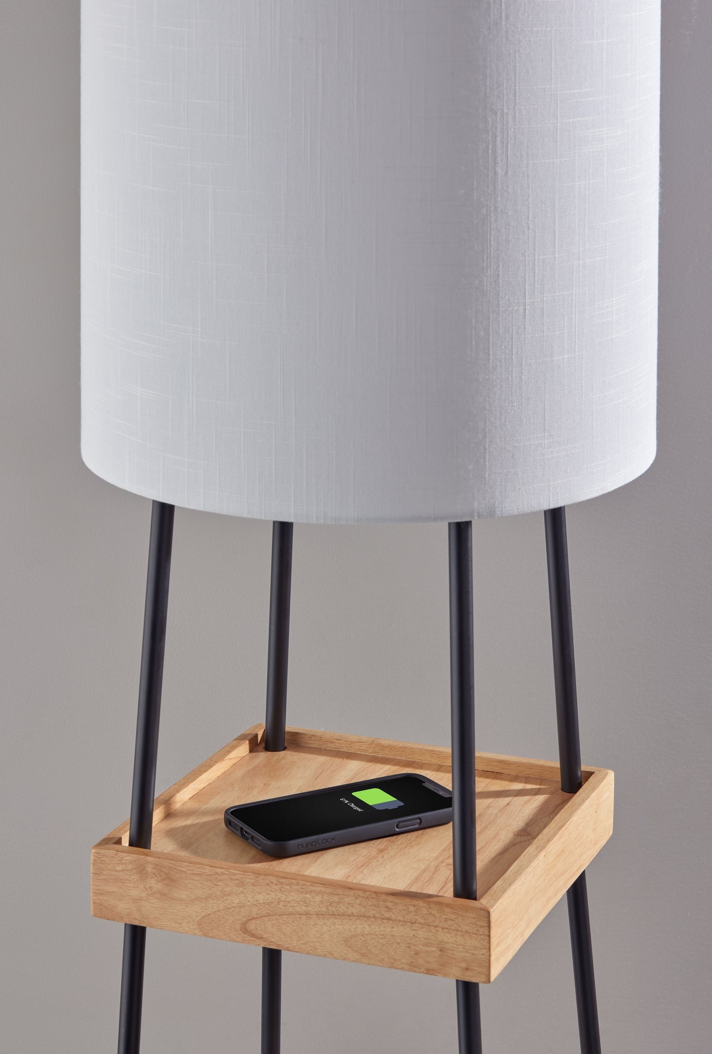Henry AdessoCharge Shelf Floor Lamp- Natural
