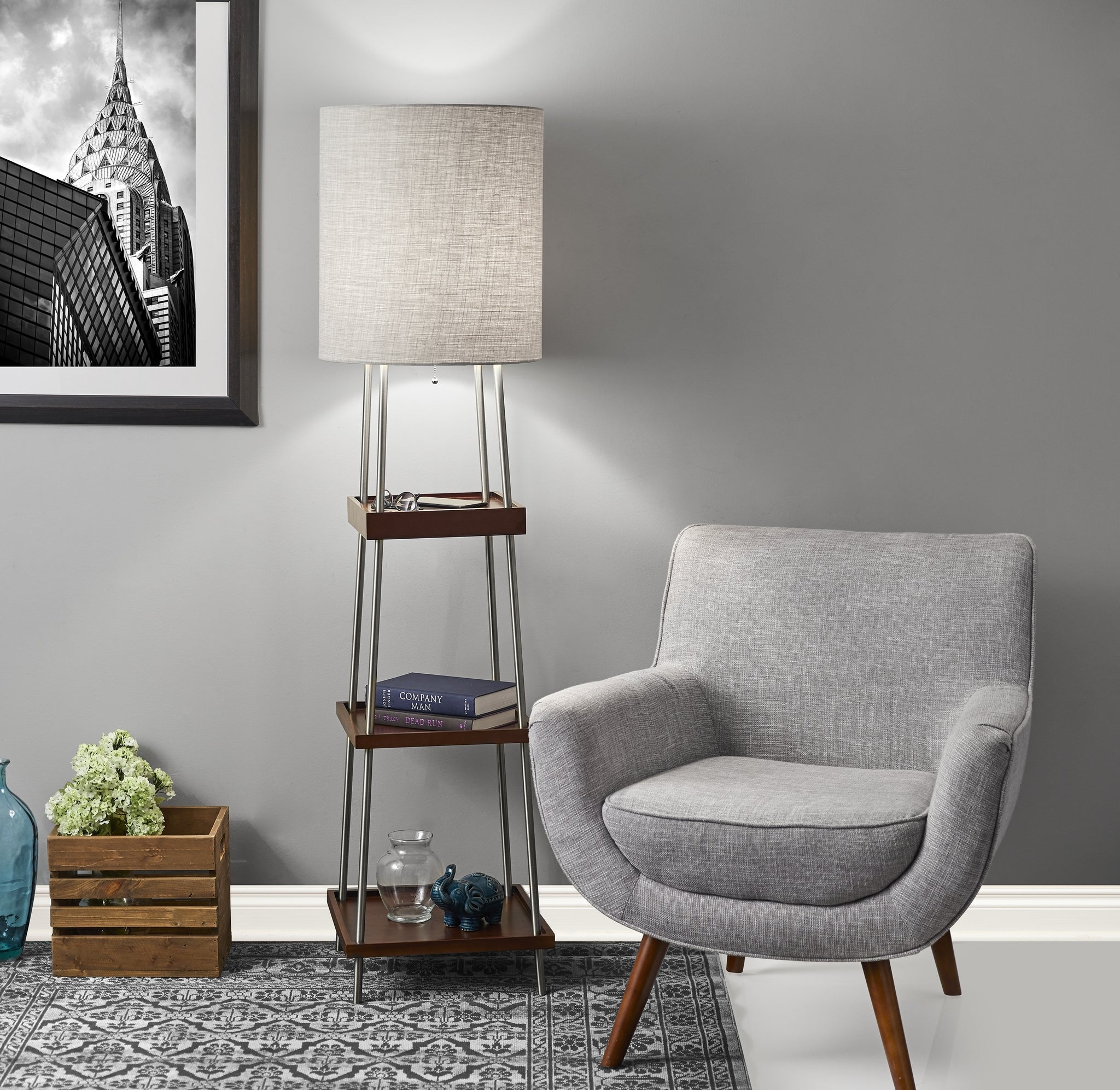 Henry AdessoCharge Shelf Floor Lamp