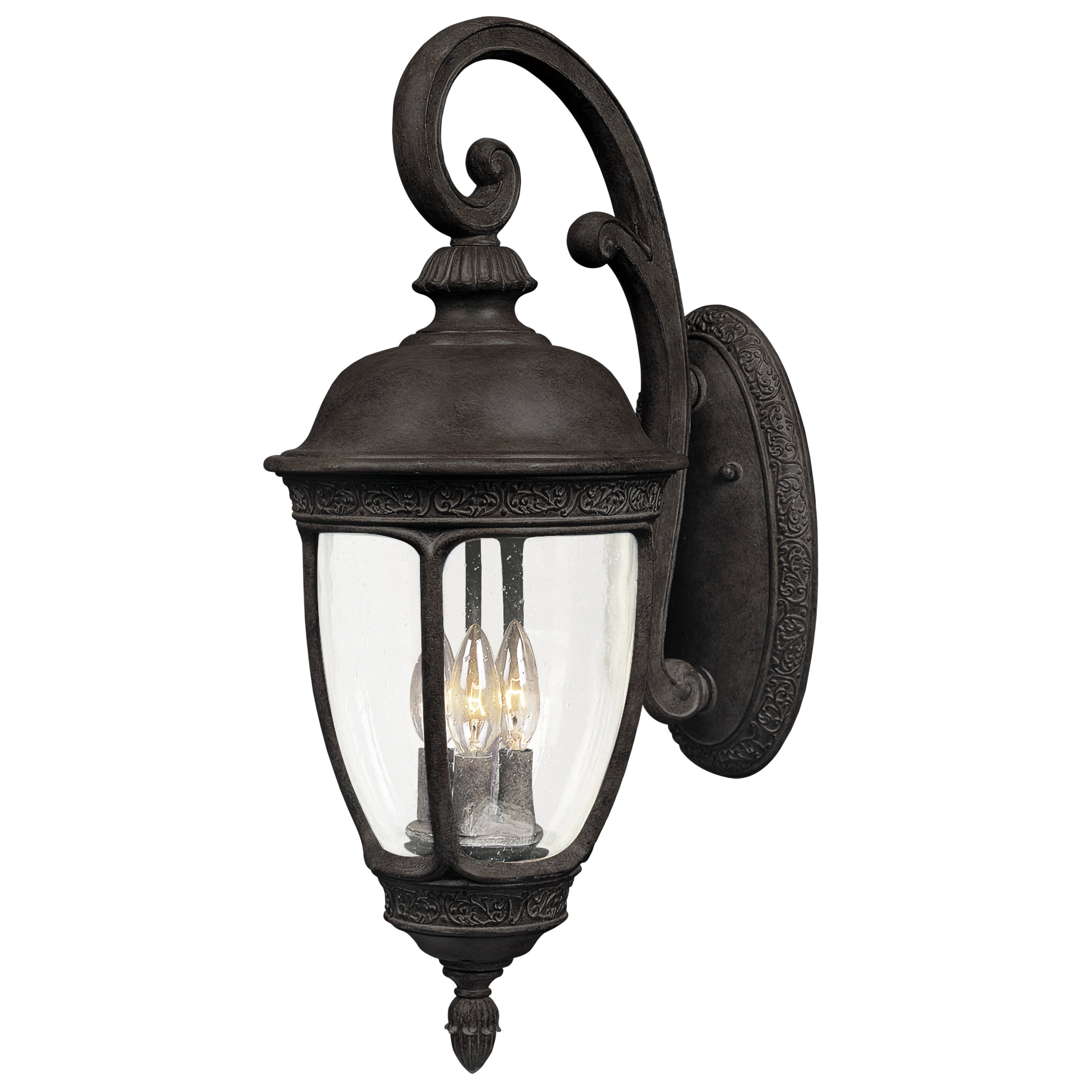 Knob Hill Cast 3-Light Outdoor Wall Lantern