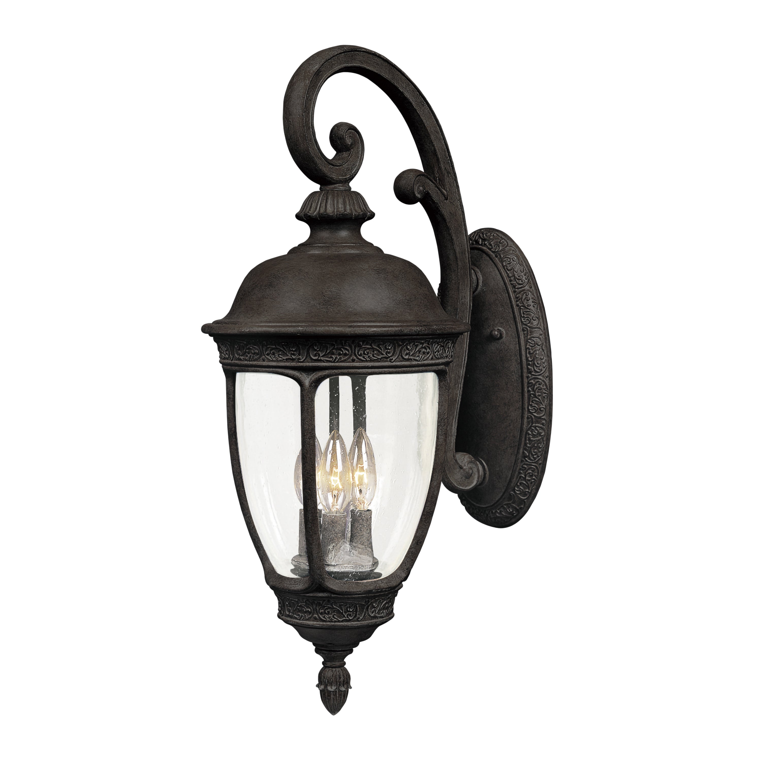 Knob Hill Cast 3-Light Outdoor Wall Lantern