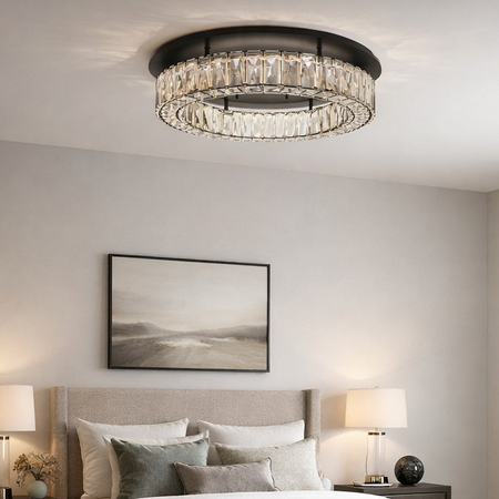 Monroe 22 inch LED Single flush mount in black