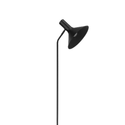 1 LT Floor Lamp w/ Black Finish & Black Metal Shade