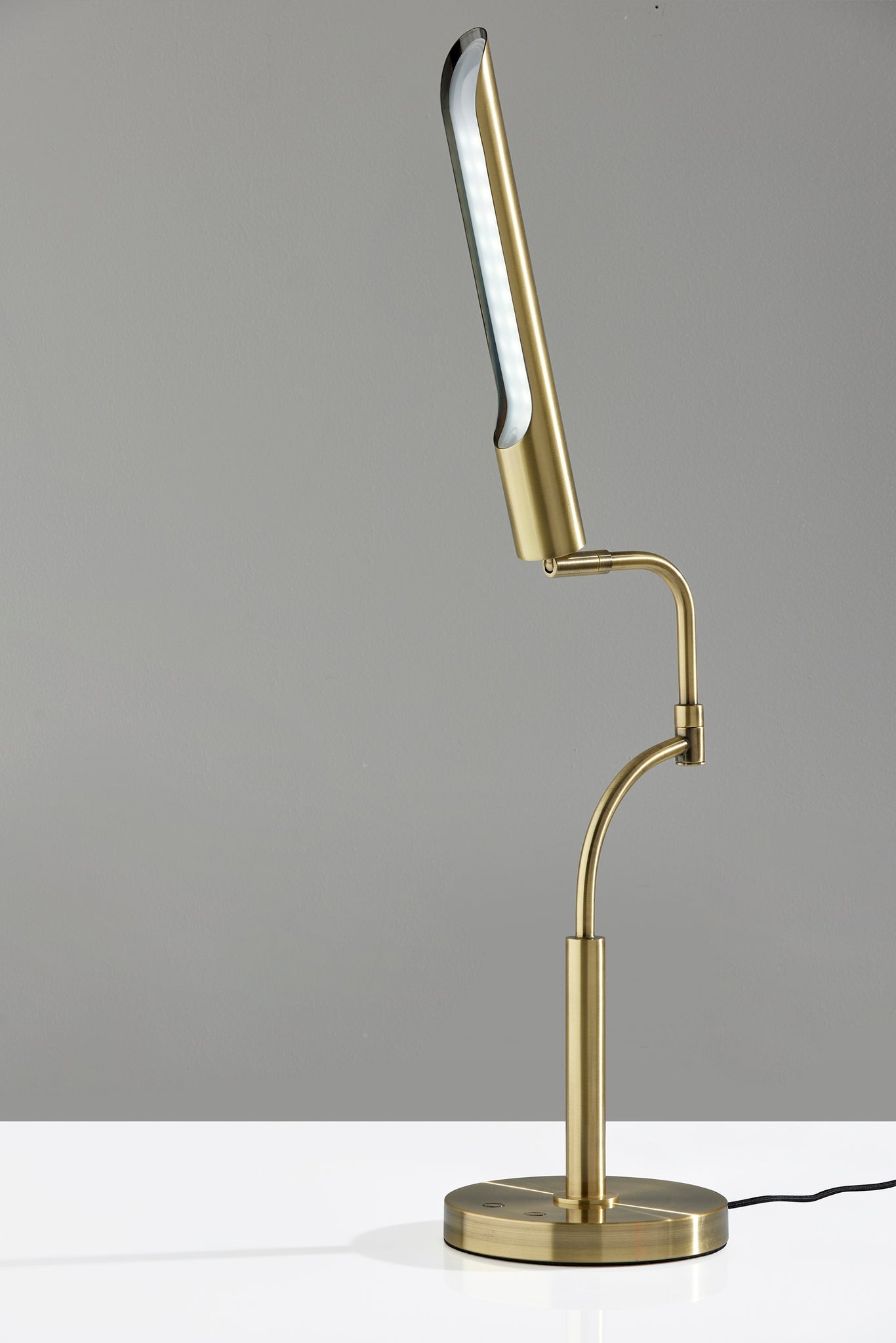 Zane LED Desk Lamp w. Smart Switch- Antique Brass