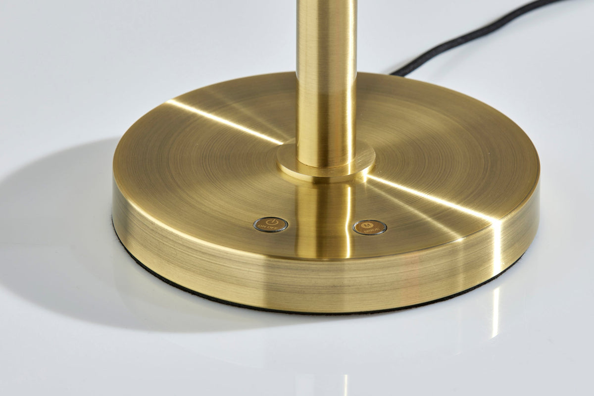 Zane LED Desk Lamp w. Smart Switch- Antique Brass