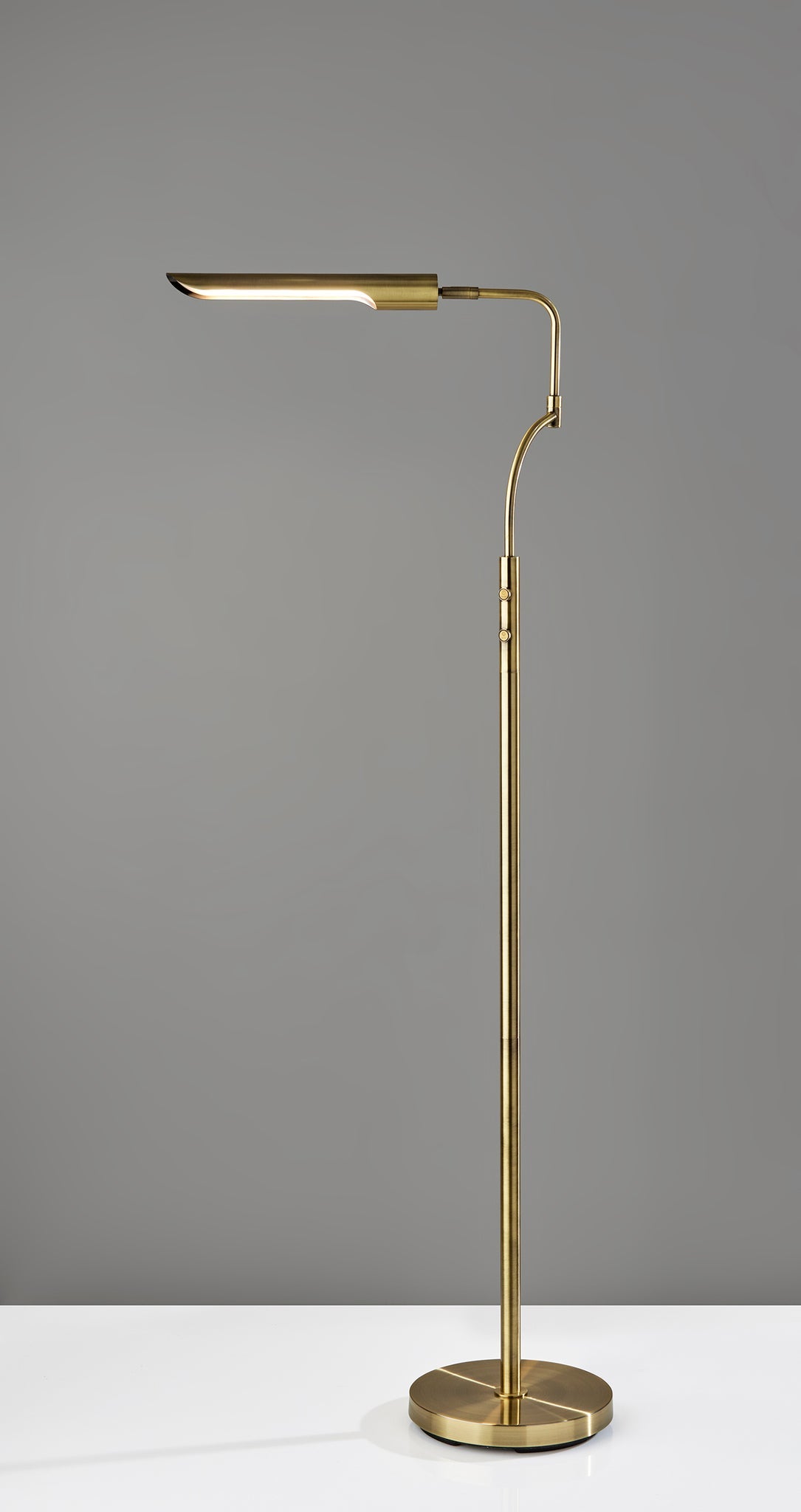 Zane LED Floor Lamp w. Smart Switch- Antique Brass