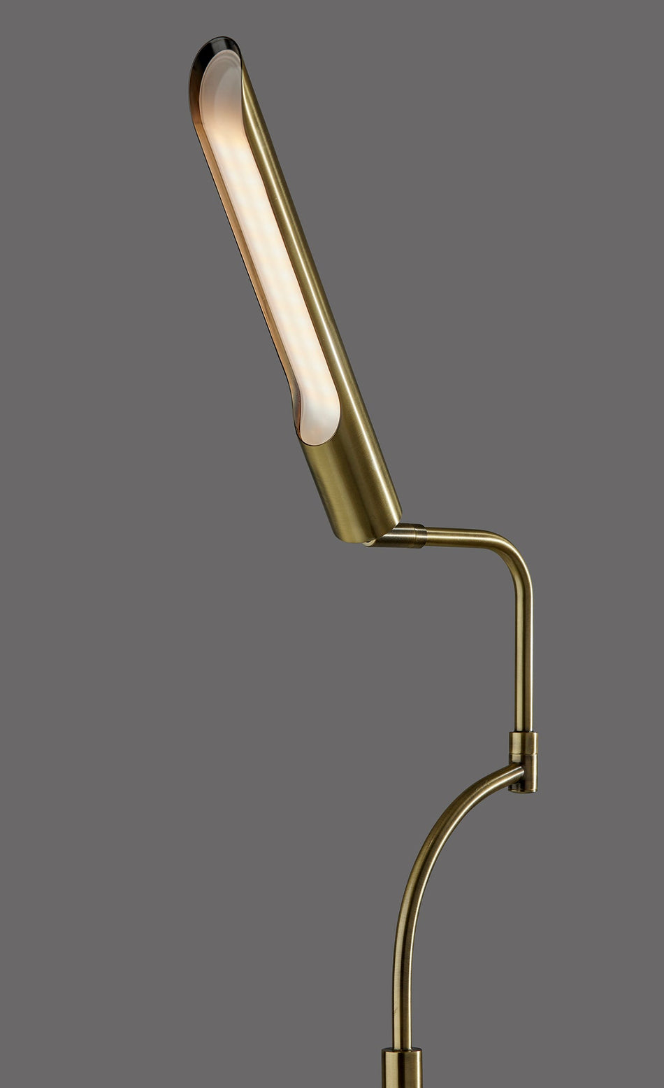 Zane LED Floor Lamp w. Smart Switch- Antique Brass