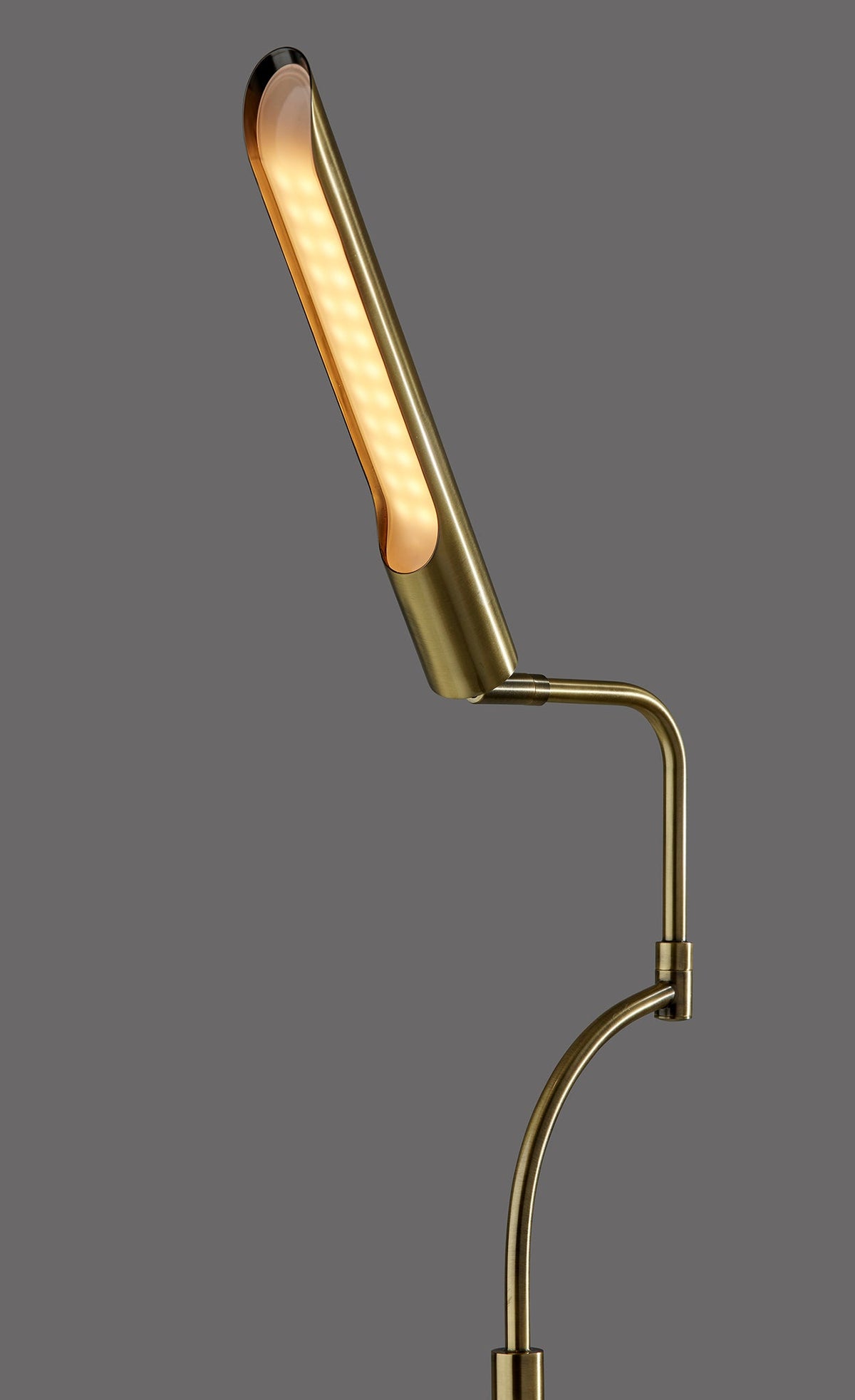 Zane LED Floor Lamp w. Smart Switch- Antique Brass