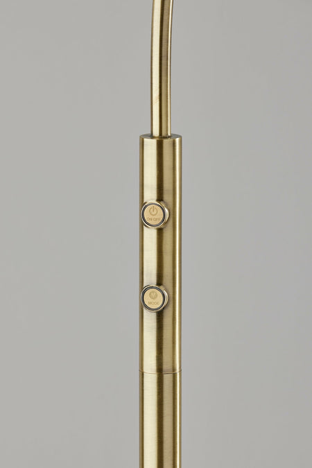 Zane LED Floor Lamp w. Smart Switch- Antique Brass