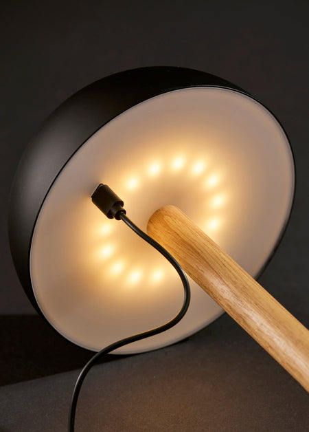 Nash LED Cordless Table Lamp- Black