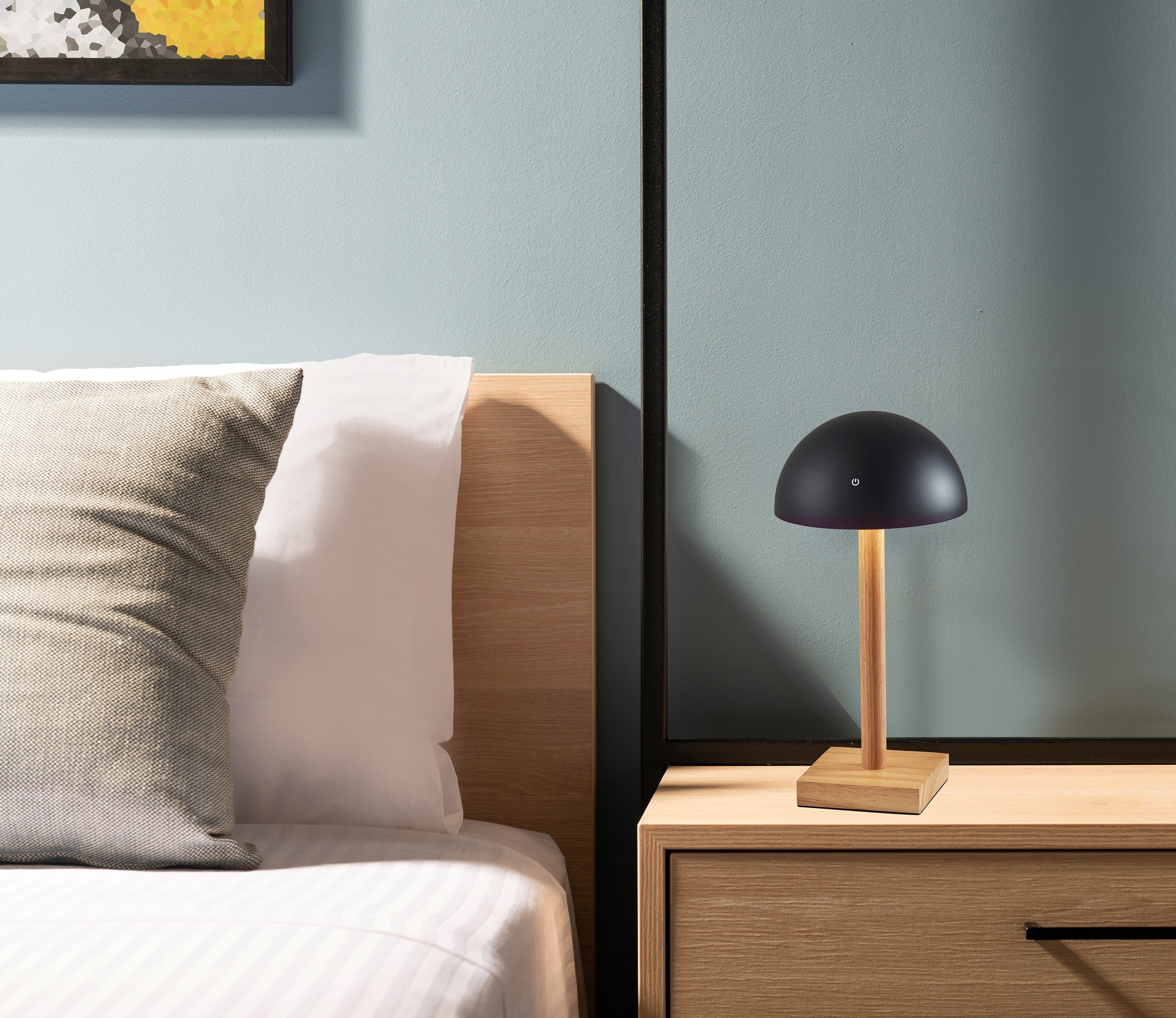 Nash LED Cordless Table Lamp- Black
