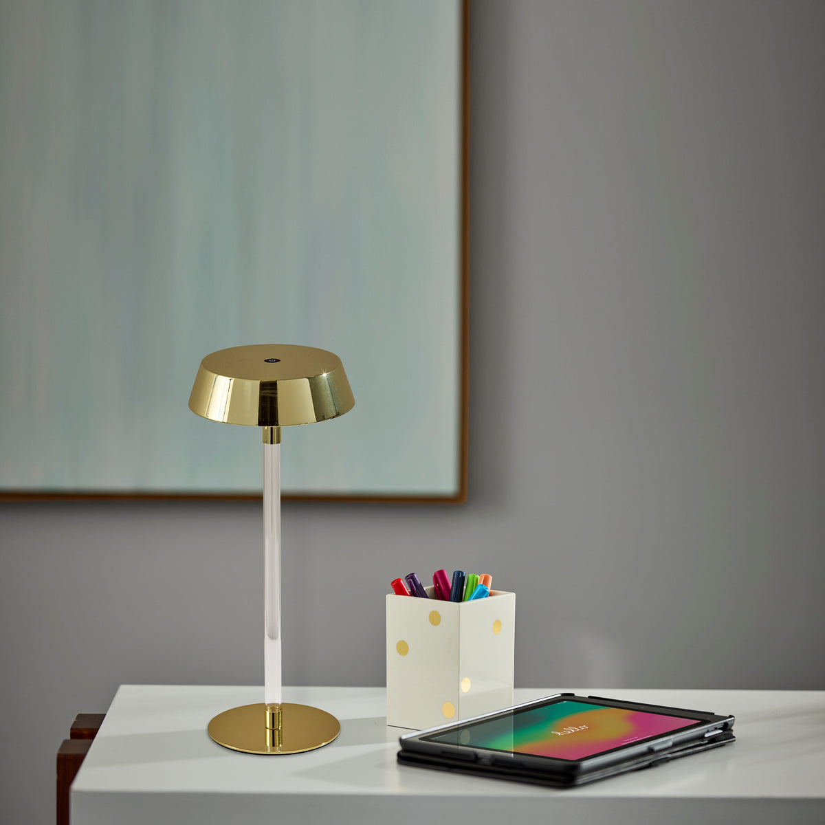 Orla LED Cordless Table Lamp- Gold