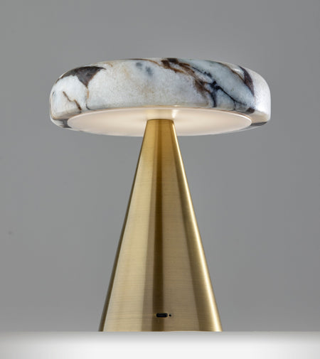 Randy LED Cordless Table Lamp- Antique Brass