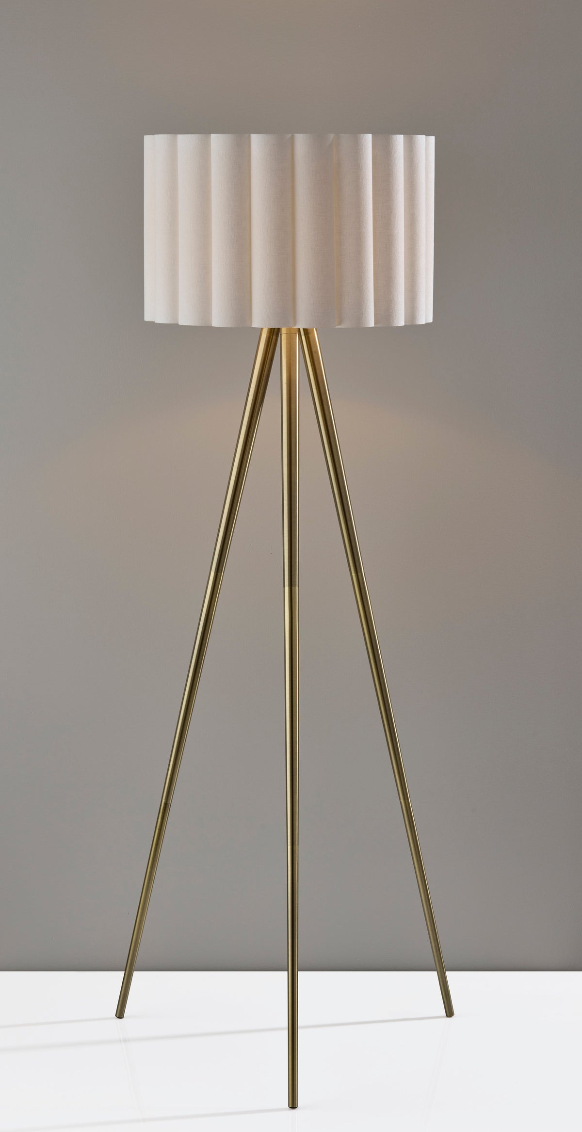 Caldwell Floor Lamp- Antique Brass