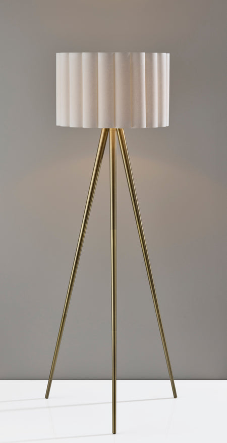 Caldwell Floor Lamp- Antique Brass