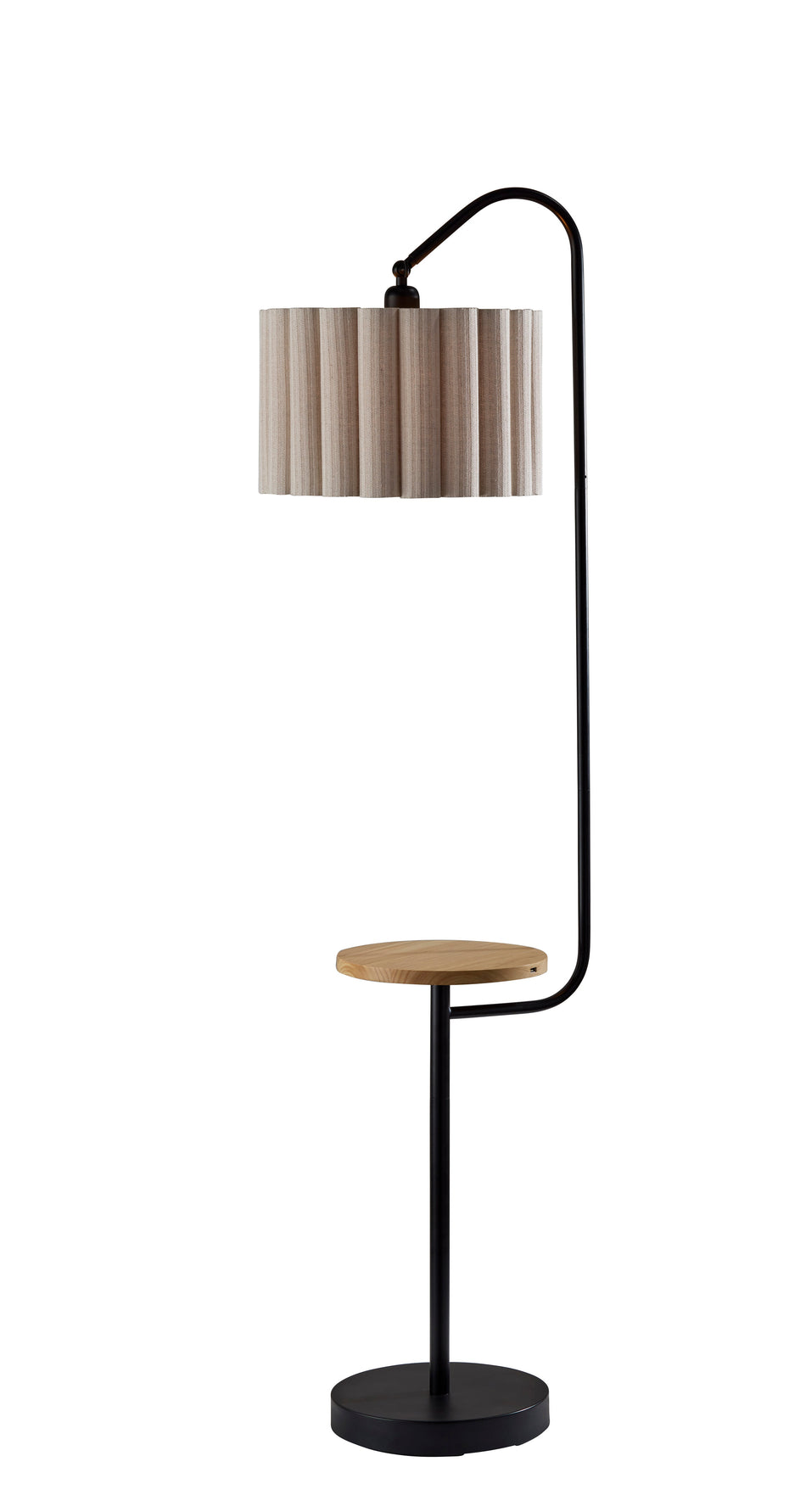 Caldwell Shelf Floor Lamp- Black