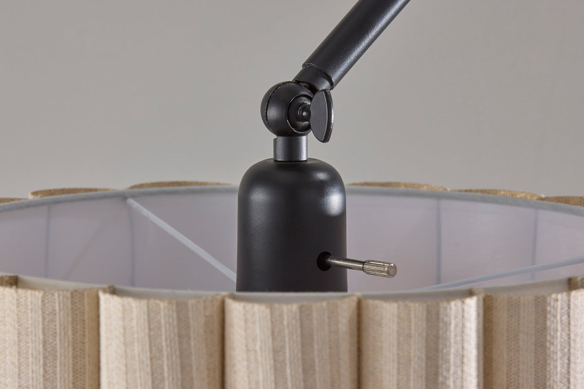 Caldwell Shelf Floor Lamp- Black