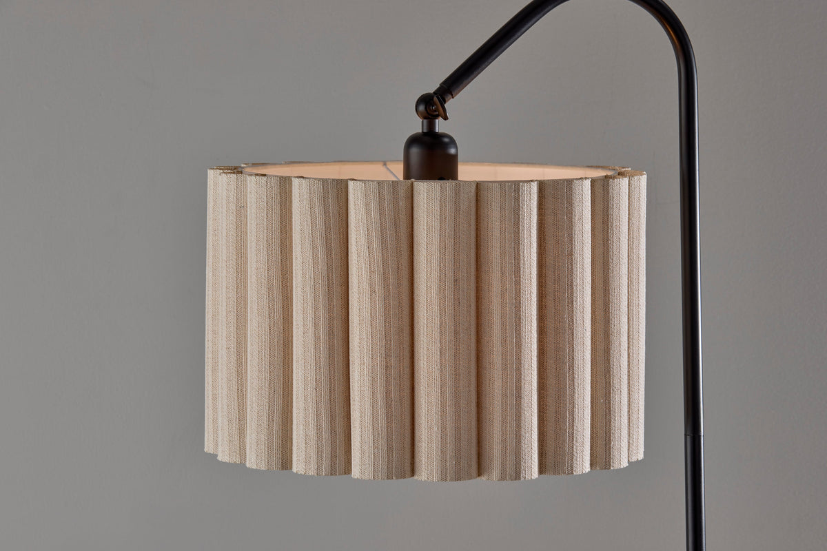 Caldwell Shelf Floor Lamp- Black