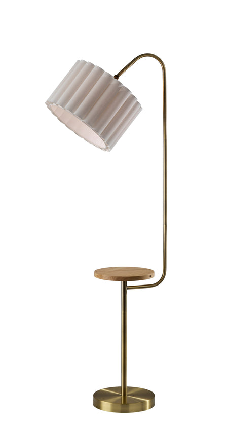 Caldwell Shelf Floor Lamp- Antique Brass