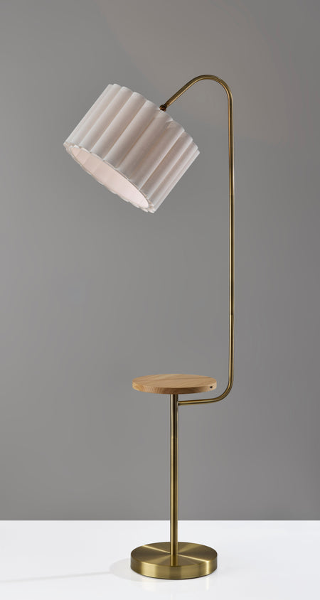 Caldwell Shelf Floor Lamp- Antique Brass