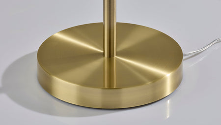 Caldwell Shelf Floor Lamp- Antique Brass