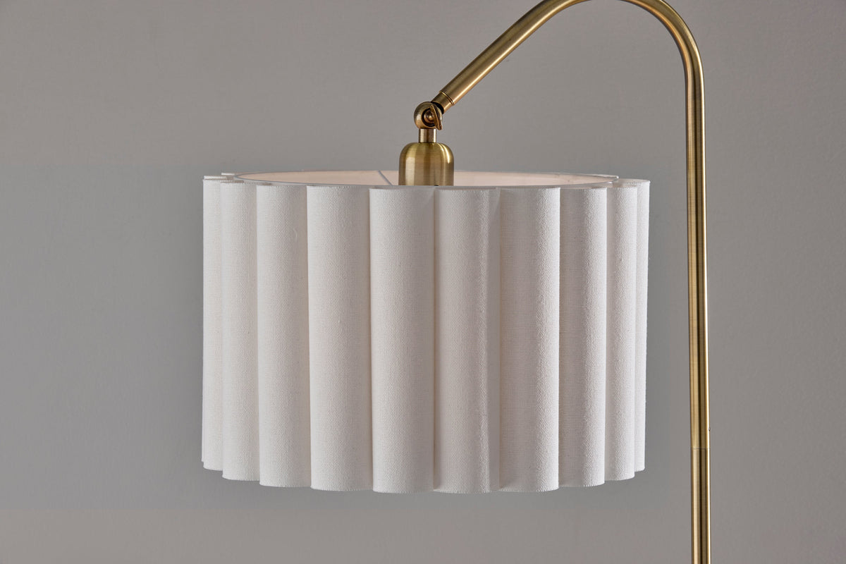 Caldwell Shelf Floor Lamp- Antique Brass