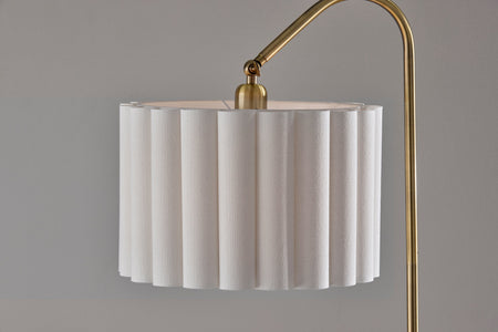 Caldwell Shelf Floor Lamp- Antique Brass