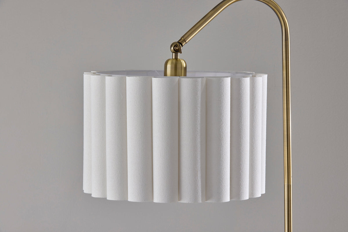 Caldwell Shelf Floor Lamp- Antique Brass