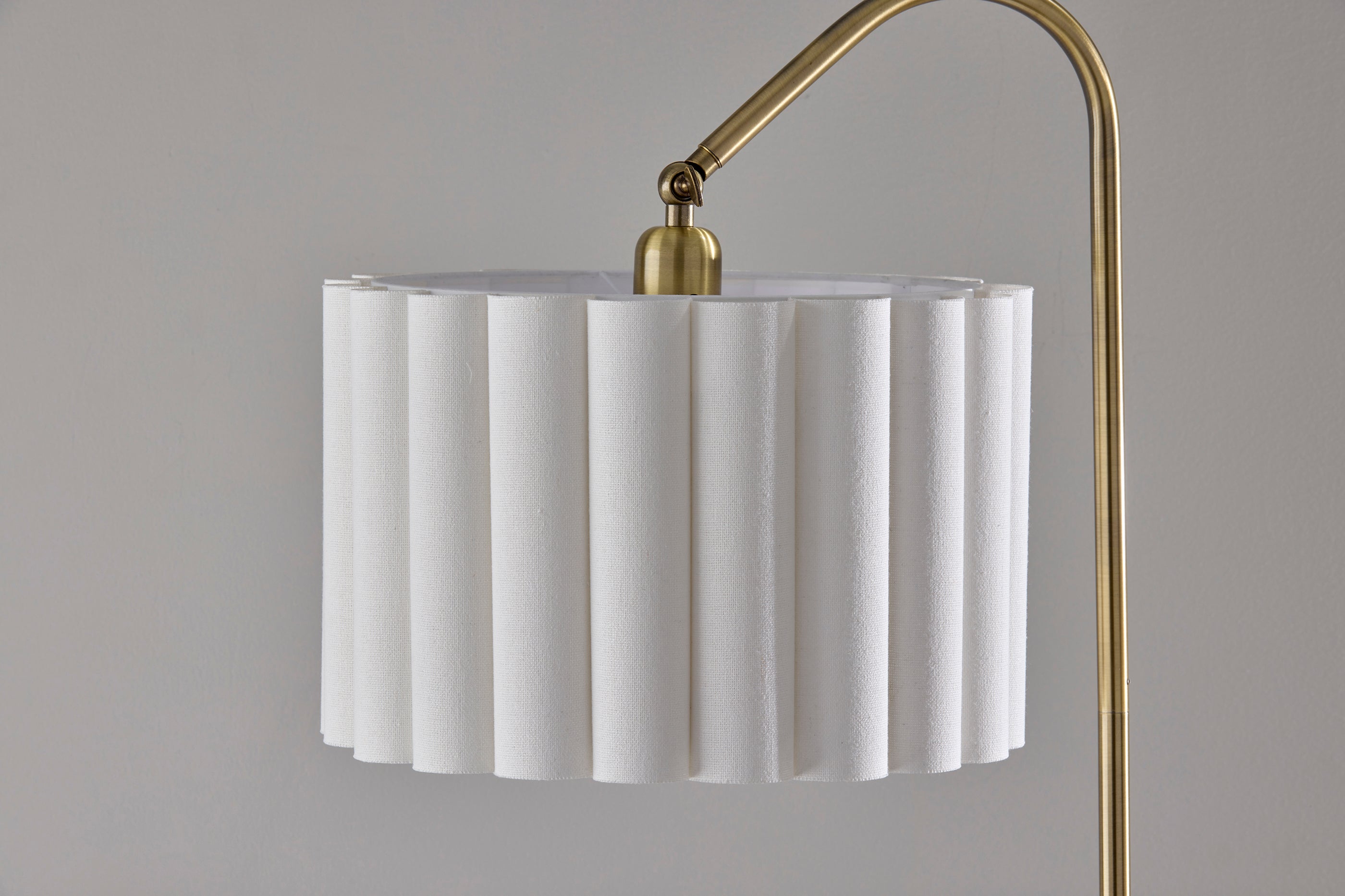 Caldwell Shelf Floor Lamp- Antique Brass