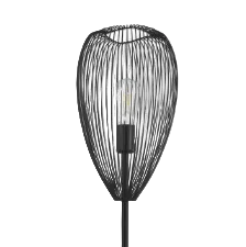 1 LT Floor Lamp w/ Black Finish & Black Metal Shade