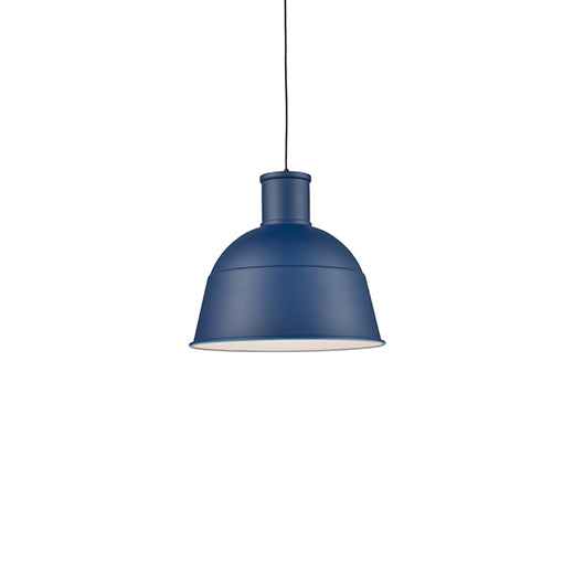 Irving 16-in Indigo Blue 1 Light Pendant by KUZCO