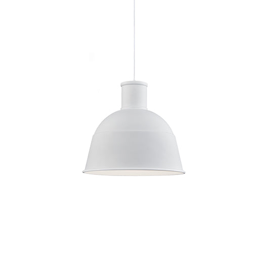 Irving 22-in White 1 Light Pendant by KUZCO