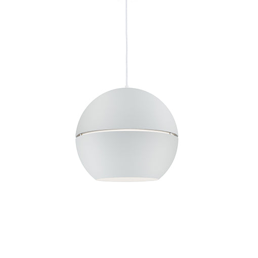 Lucas 16-in White 1 Light Pendant by KUZCO