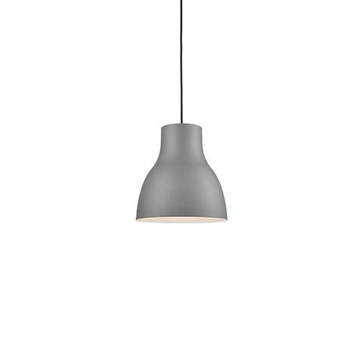 Cradle 13-in Gray 1 Light Pendant by KUZCO