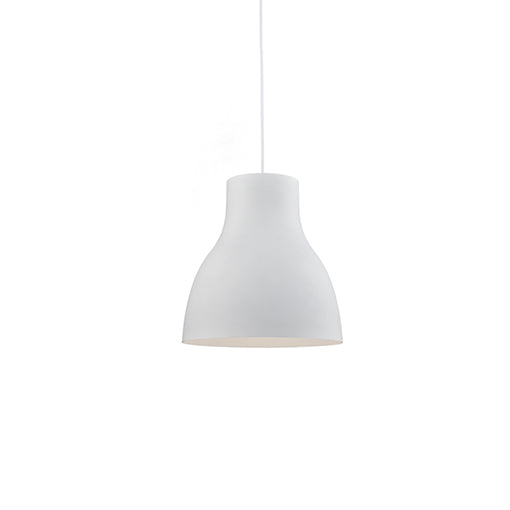 Cradle 16-in White 1 Light Pendant by KUZCO