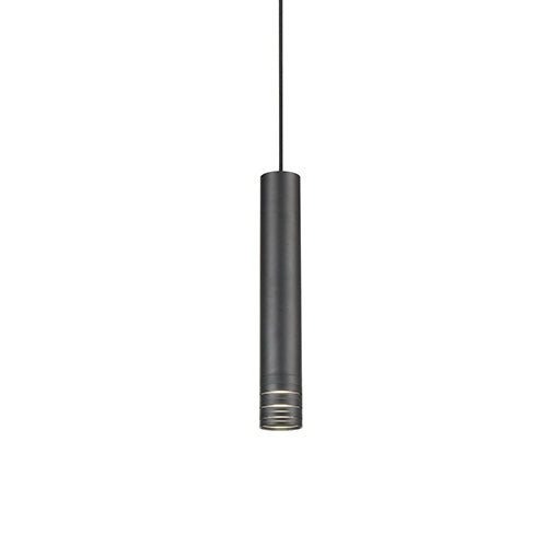 Milca 15-in Black 1 Light Pendant by KUZCO